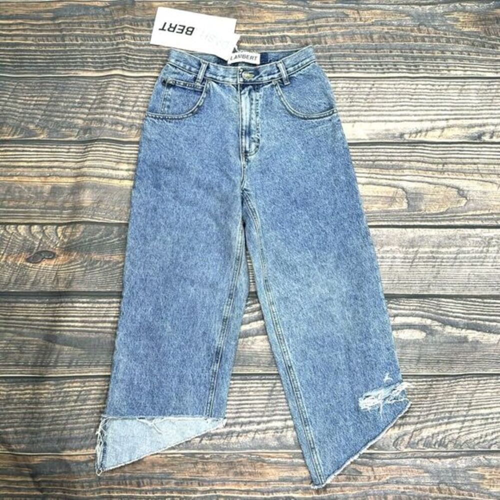 Tyler Lambert Bella Track‎ Jeans Size 0 Designer NWT $190 Dash 100% Cotton Crop
